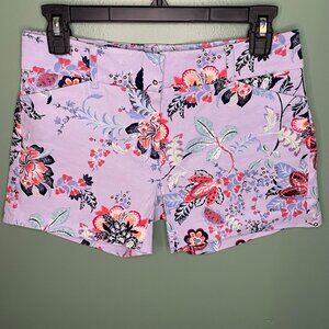 New York And Company Lilac Floral Shorts
